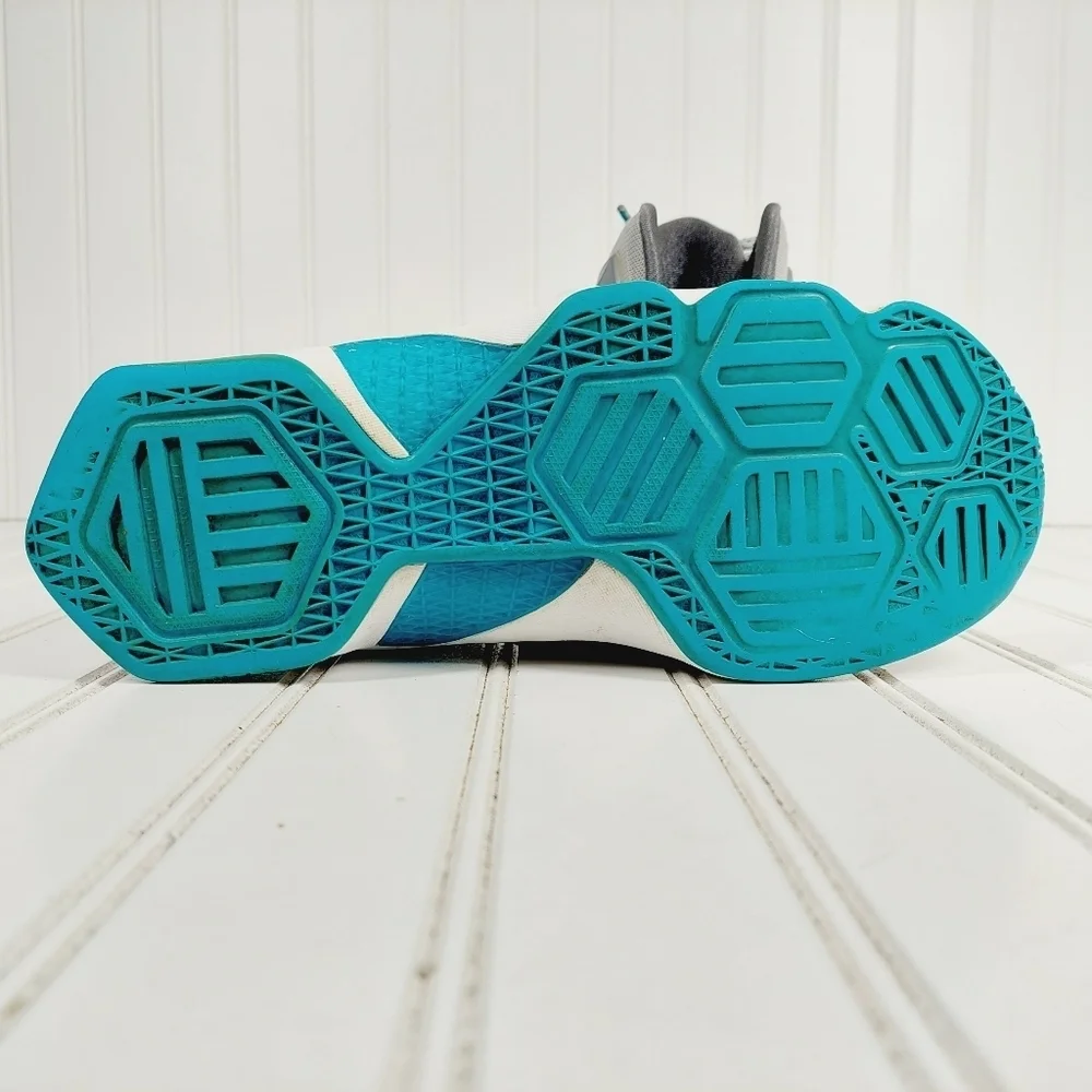 Nike LeBron 13 Blue Lagoon III Hologram Kids Lace Up Athleisure Sneakers B208